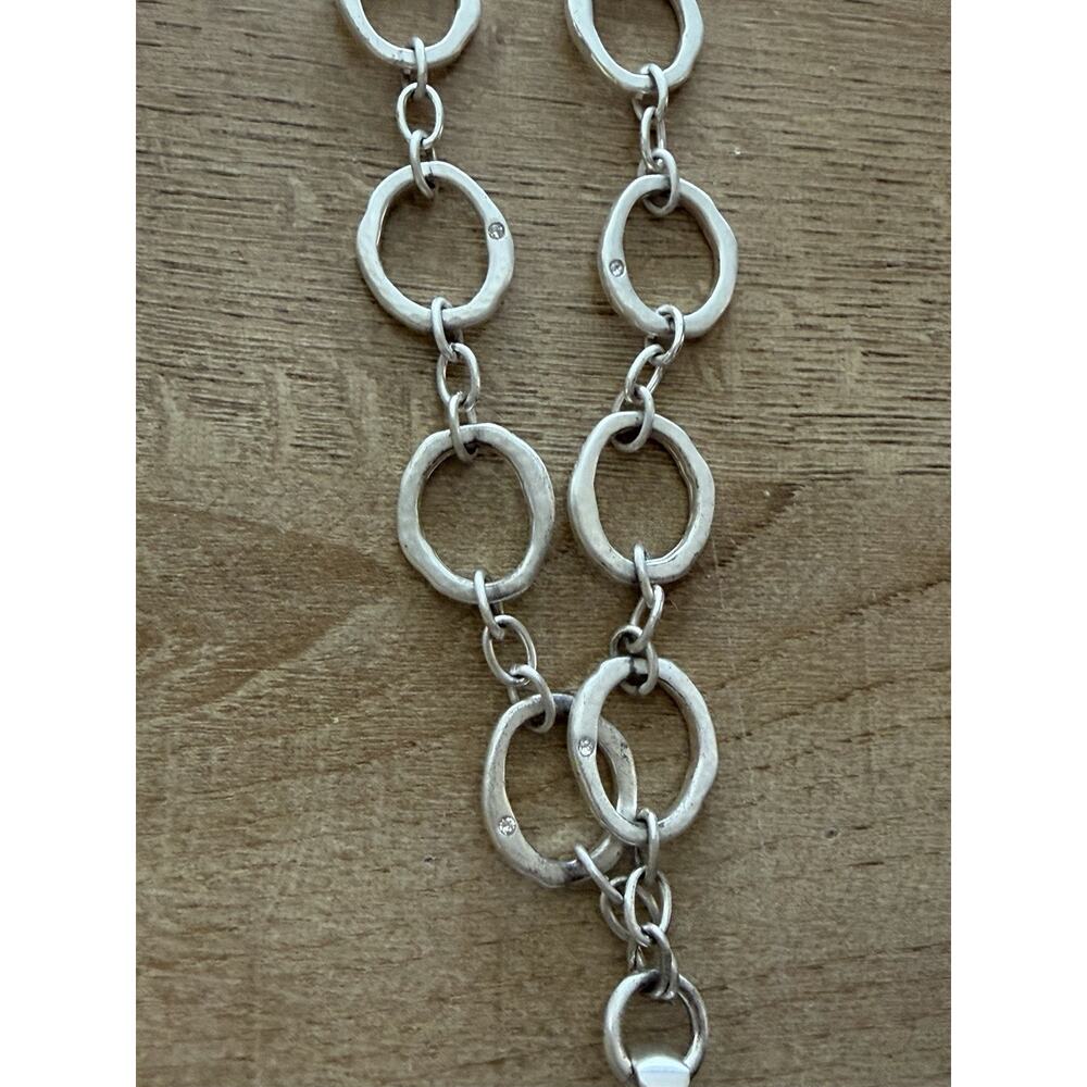 BRIGHTON Dream Big Necklace Large Pendant Crystals Reversible Silvertone - Picture 6 of 8